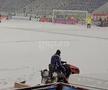 Imagini cu zăpada de la Buzău, înaintea meciului Gloria - FCSB