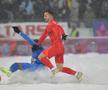 Marius Ștefănescu în Gloria Buzău - FCSB, disputat pe ninsoare, foto: Cristi Preda / GSP // 16.02.2025