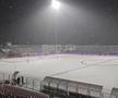 Imagini cu zăpada de la Buzău, înaintea meciului Gloria - FCSB