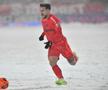 Alex Băluță în Gloria Buzău - FCSB, disputat pe ninsoare, foto: Cristi Preda / GSP // 16.02.2025