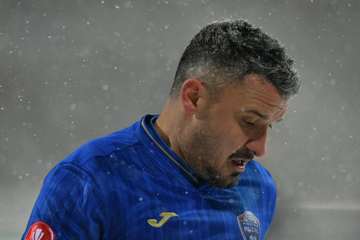 Gloria Buzău - FCSB, disputat pe ninsoare, foto: Cristi Preda / GSP // 16.02.2025