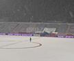 Imagini cu zăpada de la Buzău, înaintea meciului Gloria - FCSB