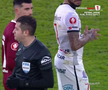 Penalty ratat în Hermannstadt - CFR Cluj. Foto: captură Prima Sport 1
