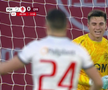 Penalty ratat în Hermannstadt - CFR Cluj. Foto: captură Prima Sport 1