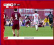 Penalty ratat în Hermannstadt - CFR Cluj. Foto: captură Prima Sport 1