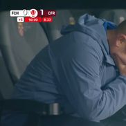 Dorinel Munteanu, în Hermannstadt - CFR Cluj // FOTO: captură Prima Sport