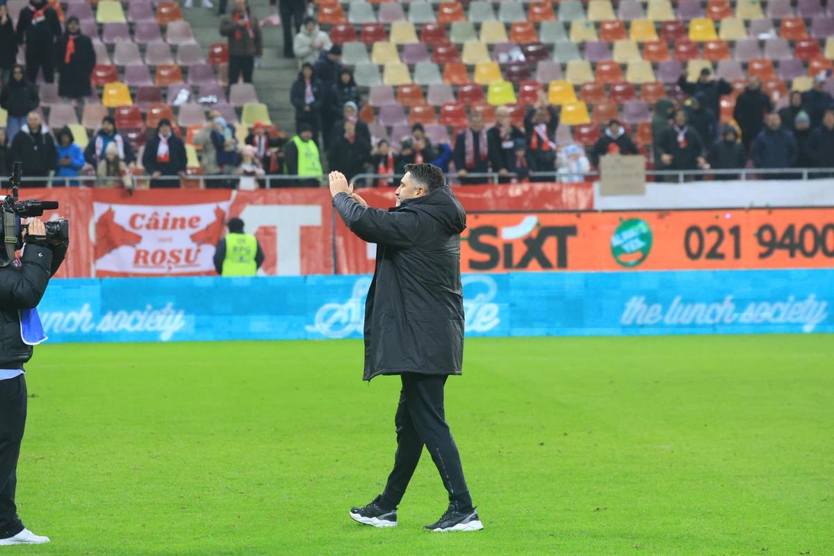 Imagini de la finalul meciului dintre Dinamo și Unirea Slobozia
