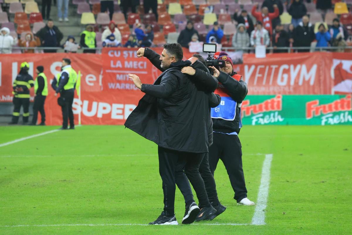 Imagini de la finalul meciului dintre Dinamo și Unirea Slobozia