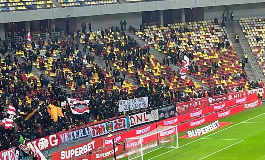 Mesajul afișat de fanii lui Dinamo la startul meciului cu Slobozia