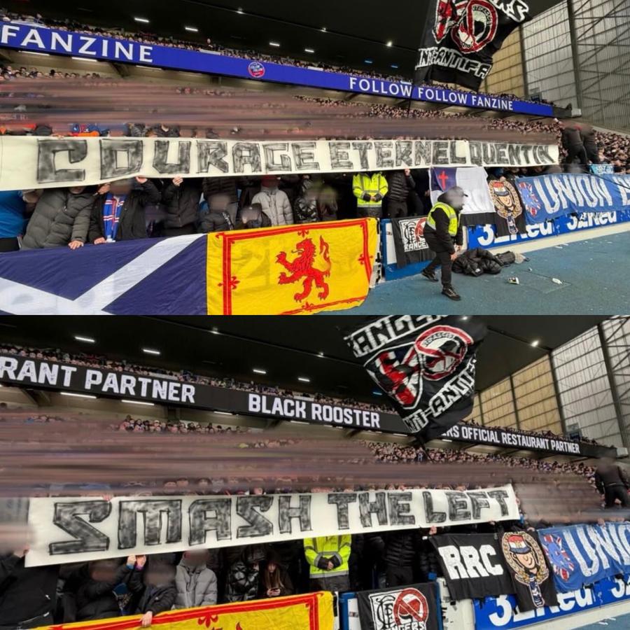 „Zdrobiți stânga!” » Fanii lui Rangers, protest politic față de uciderea unui tânăr în Lyon