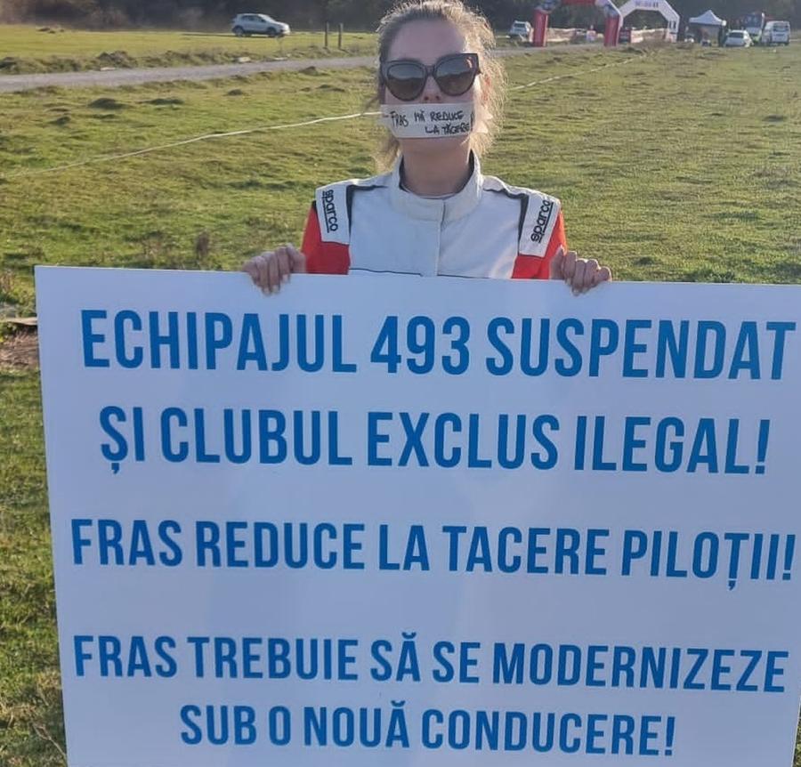 Elena Rădulescu, una dintre părțile care au dat peste cap statutul federației de automobilism, a protestat periodic împotriva FRAS / Sursă foto: Facebook O decizie definitivă a Curții de Apel București produce panică la FRF: comisii ilegale, abuz prin blocarea accesului la justiția civilă + Mititelu exultă: „Se termină cu clanul!”