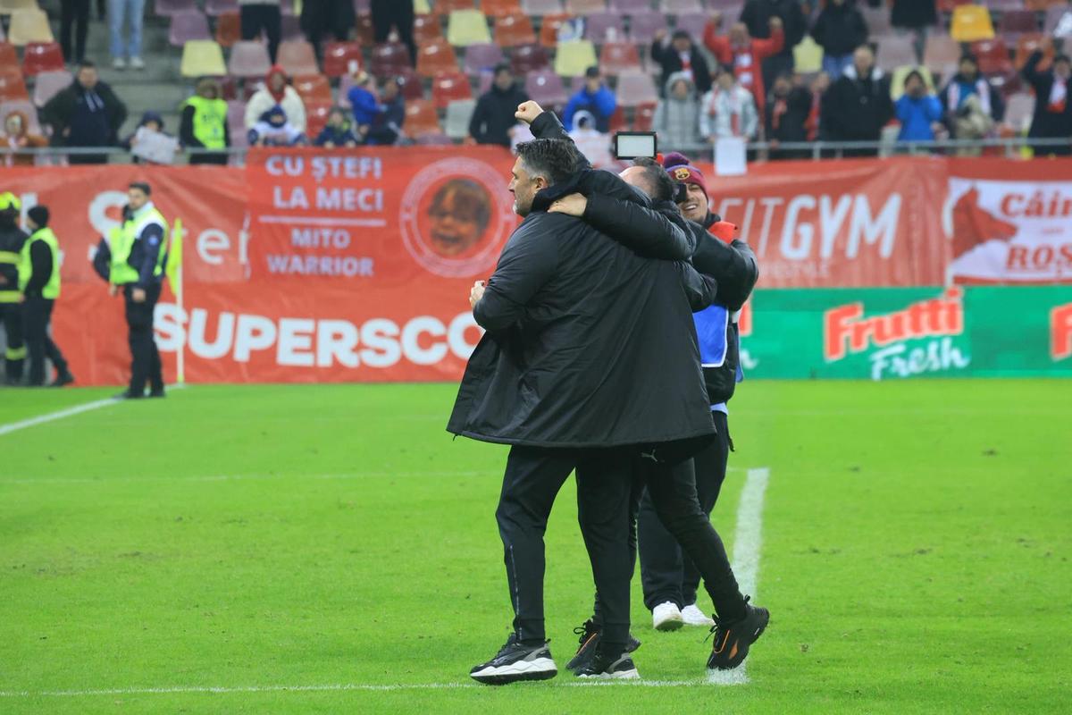 Imagini de la finalul meciului dintre Dinamo și Unirea Slobozia