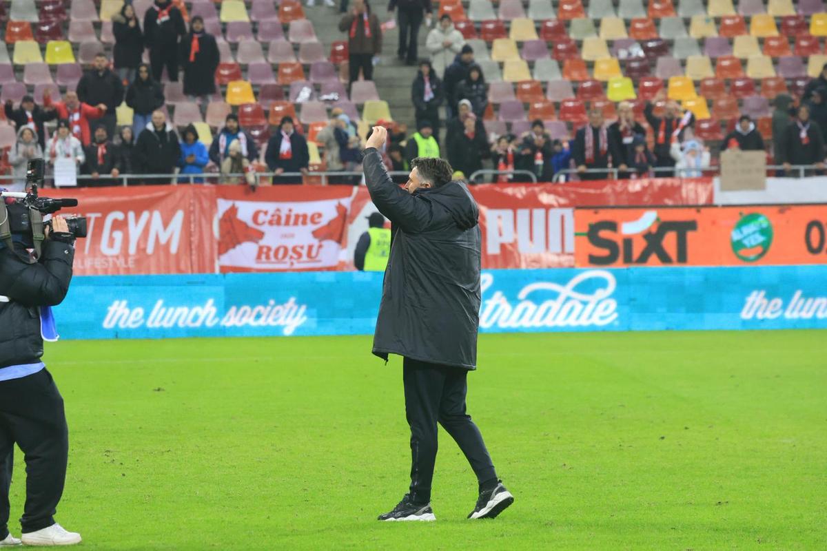 Imagini de la finalul meciului dintre Dinamo și Unirea Slobozia