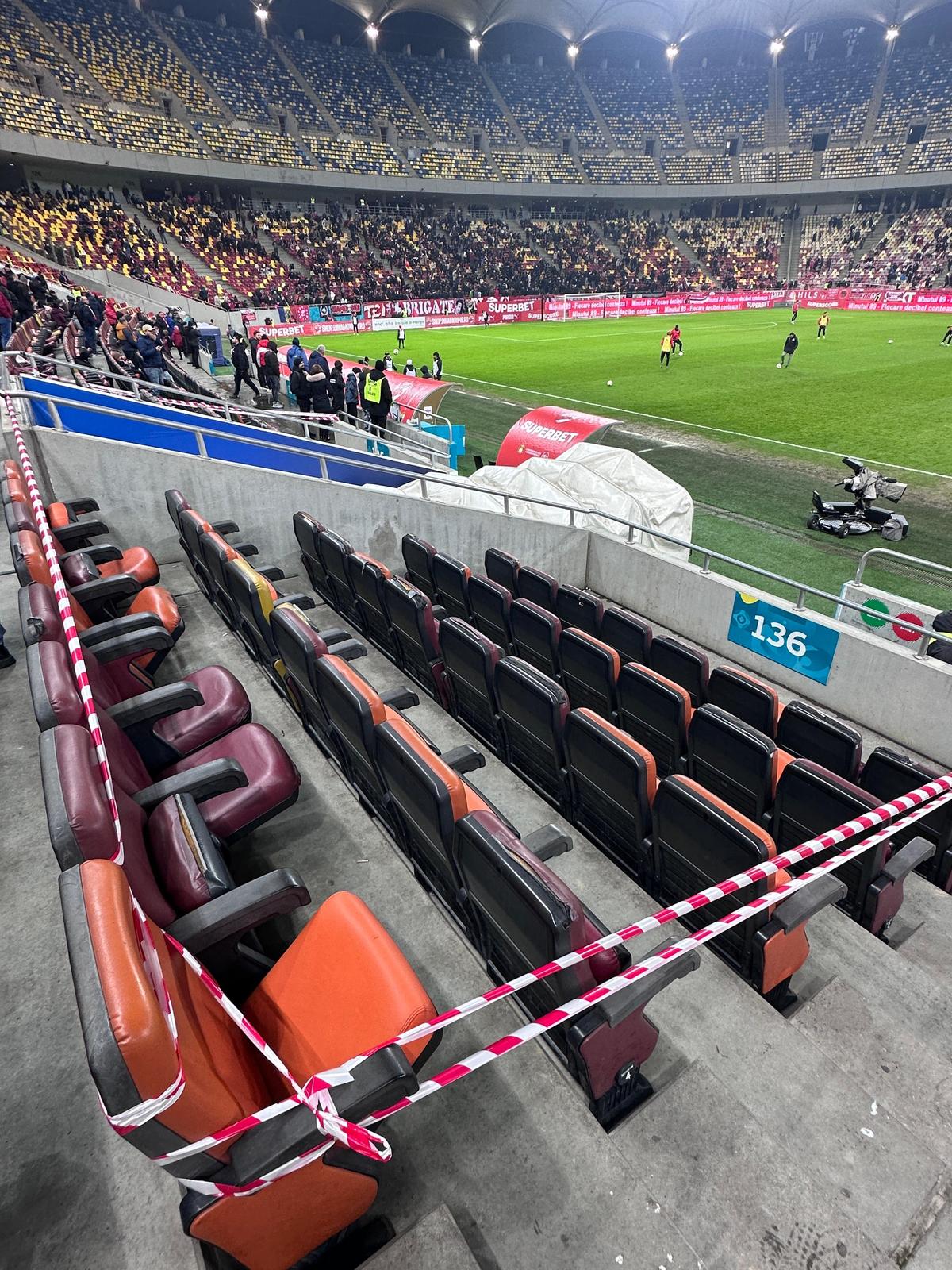 Zona izolată Arena Națională Dinamo - Slobozia