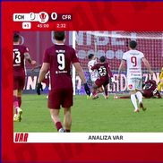 Penalty ratat în Hermannstadt - CFR Cluj. Foto: captură Prima Sport 1