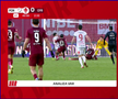Penalty ratat în Hermannstadt - CFR Cluj. Foto: captură Prima Sport 1