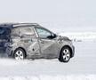 GALERIE FOTO Noul model Dacia Sandero, care va apărea în 2021, testat pe zăpadă: imagini spectaculoase