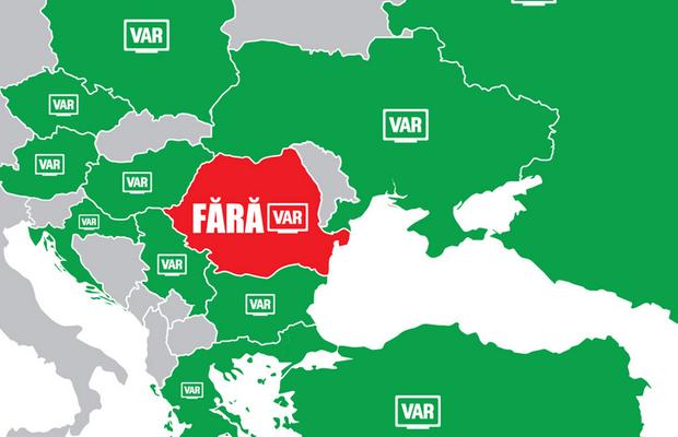 Gazeta de azi publică o reprezentare grafică șocantă: „Doar România și Marea Neagră nu au VAR!”