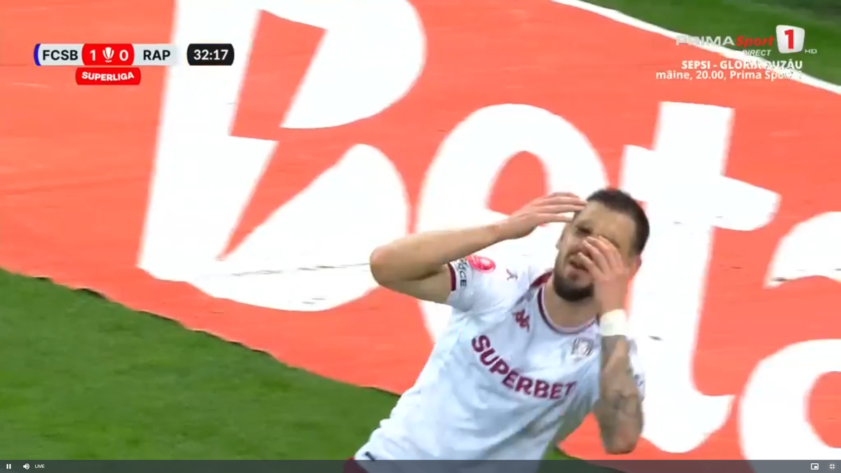 Faza din Rapid - FCSB care l-a făcut pe Marius Șumudică să ceară disperat intervenția VAR » Primul verdict al specialistului