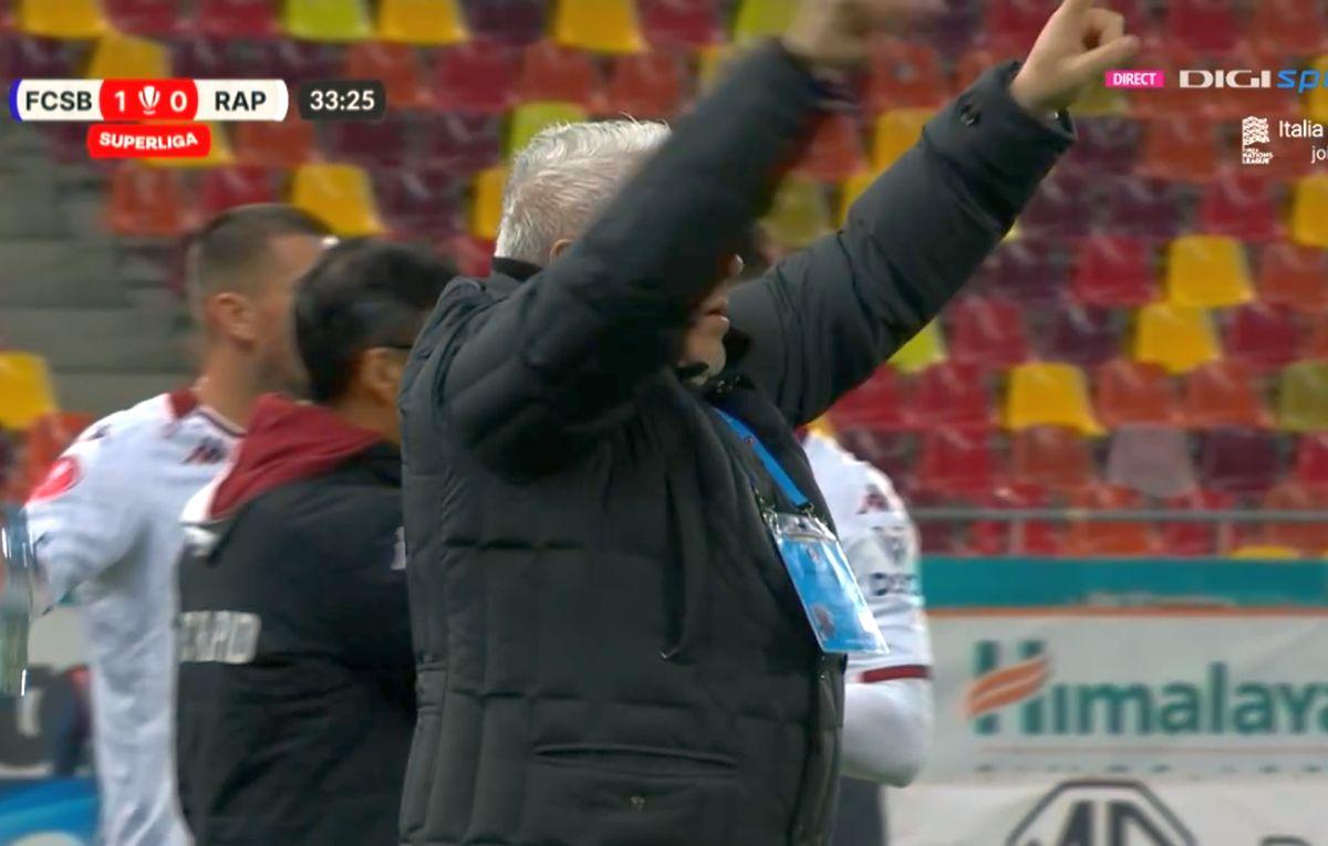 Rapid a cerut penalty în prima repriză a derby-ului cu FCSB