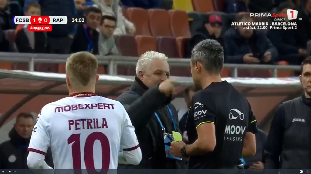 Faza din Rapid - FCSB care l-a făcut pe Marius Șumudică să ceară disperat intervenția VAR » Primul verdict al specialistului