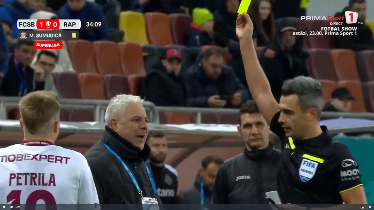 Faza din Rapid - FCSB care l-a făcut pe Marius Șumudică să ceară disperat intervenția VAR » Primul verdict al specialistului