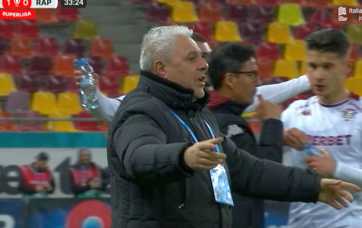 Rapid a cerut penalty în prima repriză a derby-ului cu FCSB