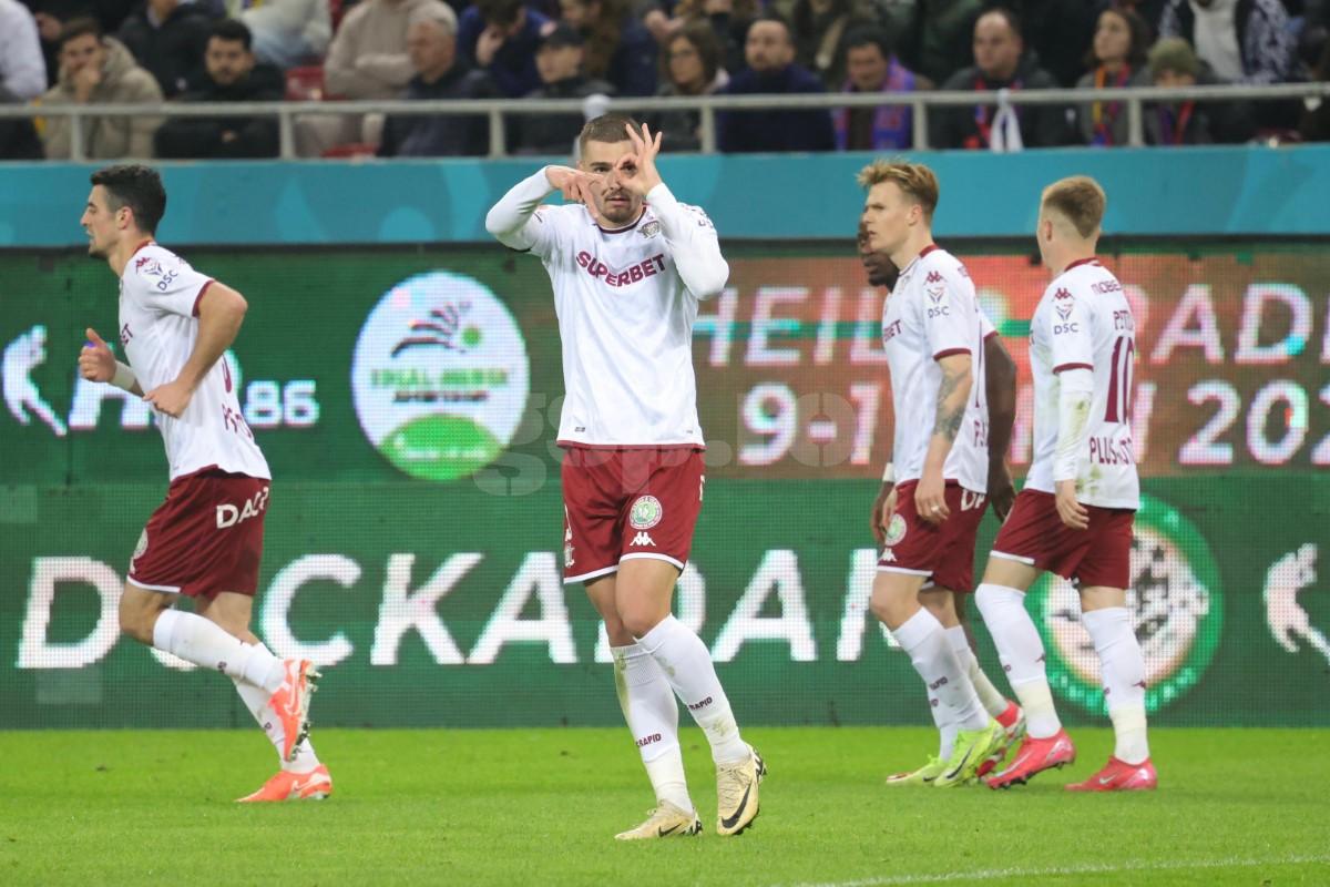 FCSB - Rapid, în etapa 1 din play-off 2024-2025: imagini din meci