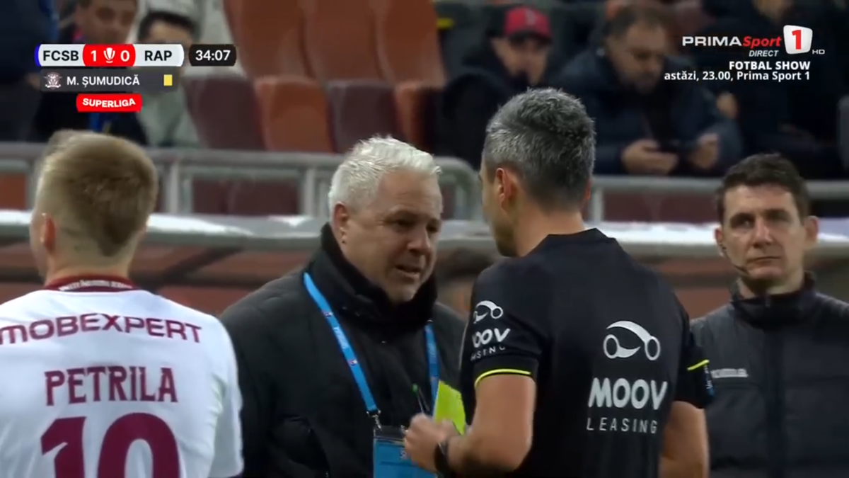 Faza din Rapid - FCSB care l-a făcut pe Marius Șumudică să ceară disperat intervenția VAR » Primul verdict al specialistului