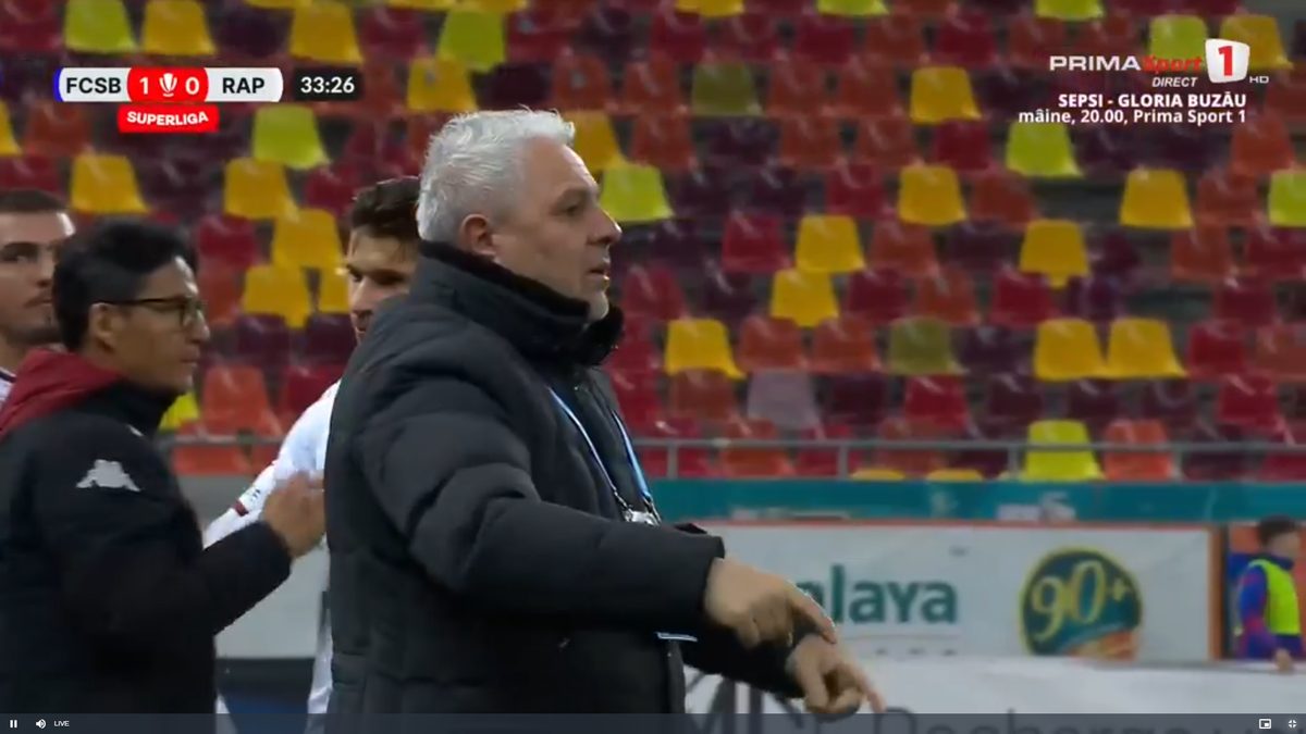 Faza din Rapid - FCSB care l-a făcut pe Marius Șumudică să ceară disperat intervenția VAR » Primul verdict al specialistului