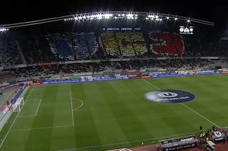 Scenografie în „tricolor” la derby-ul U Cluj - CFR! Atmosferă spectaculoasă pe Cluj Arena