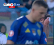 Mykola Kovtalyuk, cartonaș roșu în FC Botoșani - Unirea Slobozia // FOTO: captură Prima Sport