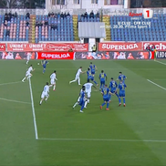 Mykola Kovtalyuk, cartonaș roșu în FC Botoșani - Unirea Slobozia // FOTO: captură Prima Sport