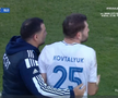 Mykola Kovtalyuk, cartonaș roșu în FC Botoșani - Unirea Slobozia // FOTO: captură Prima Sport