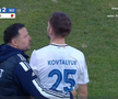 Mykola Kovtalyuk, cartonaș roșu în FC Botoșani - Unirea Slobozia // FOTO: captură Prima Sport