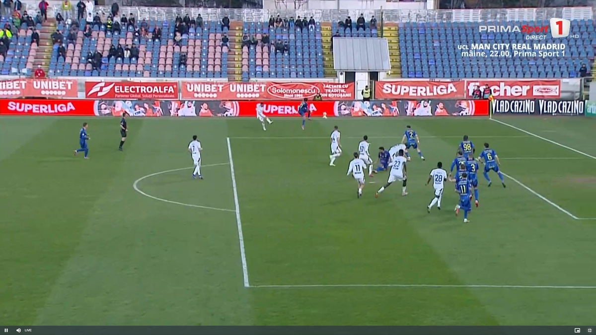 Mykola Kovtalyuk, cartonaș roșu în FC Botoșani - Unirea Slobozia