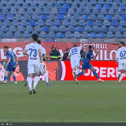 Mykola Kovtalyuk, cartonaș roșu în FC Botoșani - Unirea Slobozia // FOTO: captură Prima Sport