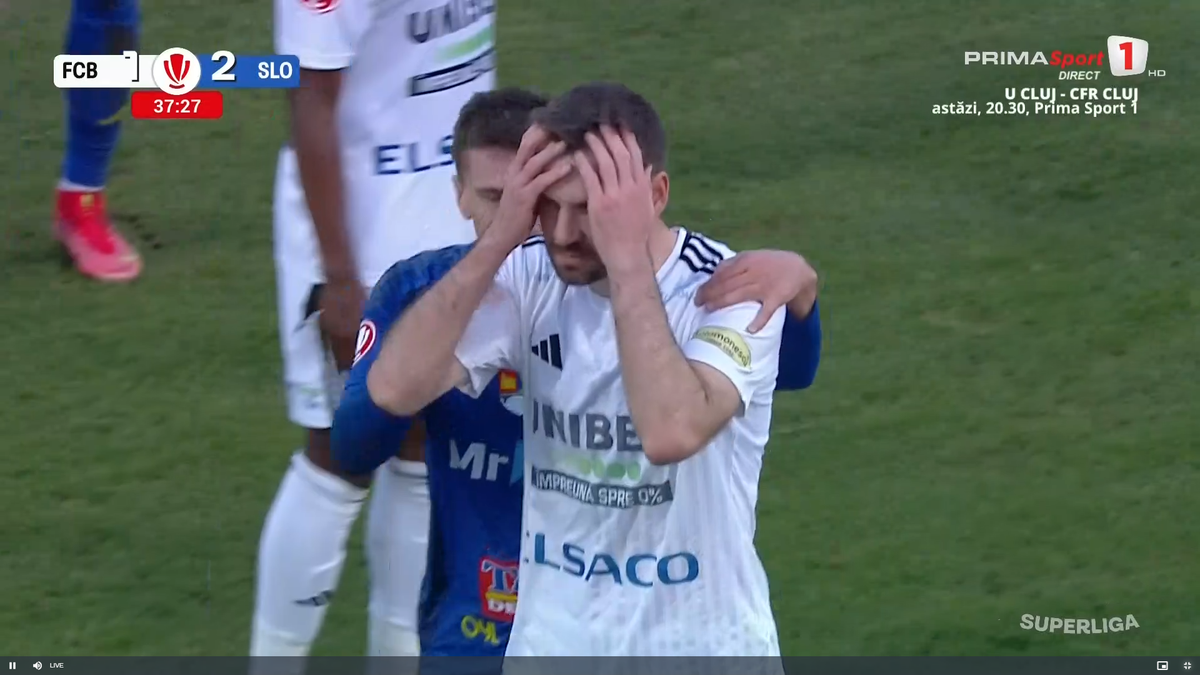 Zi de coșmar pentru fotbalistul din Superliga: autogol și „ROȘU” într-un interval de 4 minute!