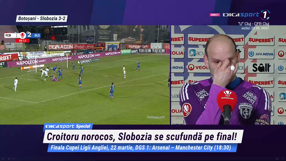 Denis Rusu, în lacrimi după Botoșani - Slobozia