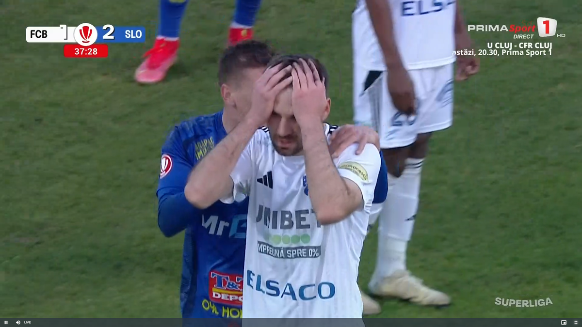 Zi de coșmar pentru fotbalistul din Superliga: autogol și „ROȘU” într-un interval de 4 minute!