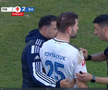 Mykola Kovtalyuk, cartonaș roșu în FC Botoșani - Unirea Slobozia // FOTO: captură Prima Sport