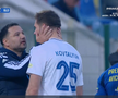 Mykola Kovtalyuk, cartonaș roșu în FC Botoșani - Unirea Slobozia // FOTO: captură Prima Sport