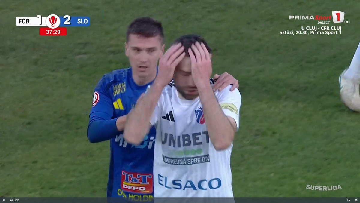 Zi de coșmar pentru fotbalistul din Superliga: autogol și „ROȘU” într-un interval de 4 minute!