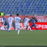 Mykola Kovtalyuk, cartonaș roșu în FC Botoșani - Unirea Slobozia // FOTO: captură Prima Sport