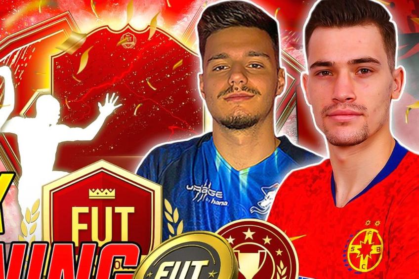 Andu, jucător profesionist de FIFA, alături de Darius Olaru