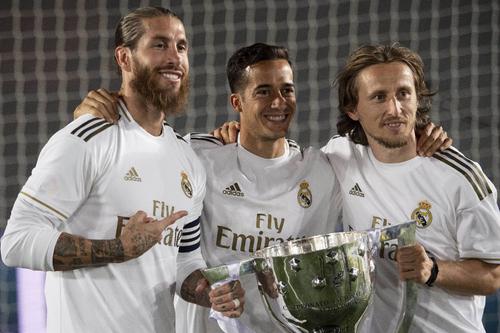 Sergio Ramos, Lucas Vazquez și Luka Modric FOTO Imago