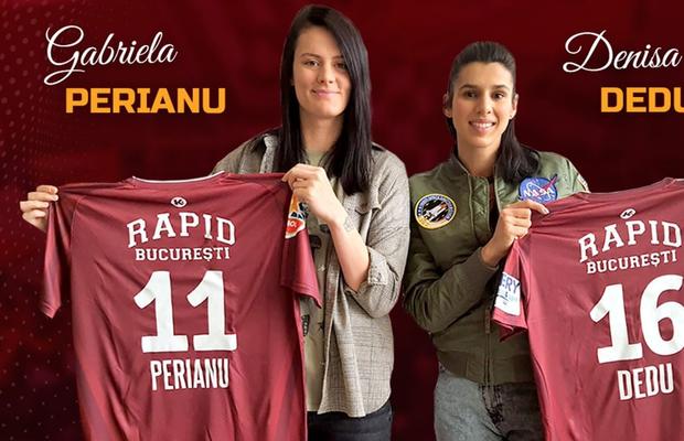 Rapid a mai anunțat două transferuri: Denisa Dedu și Gabi Perianu vor juca în vișiniu