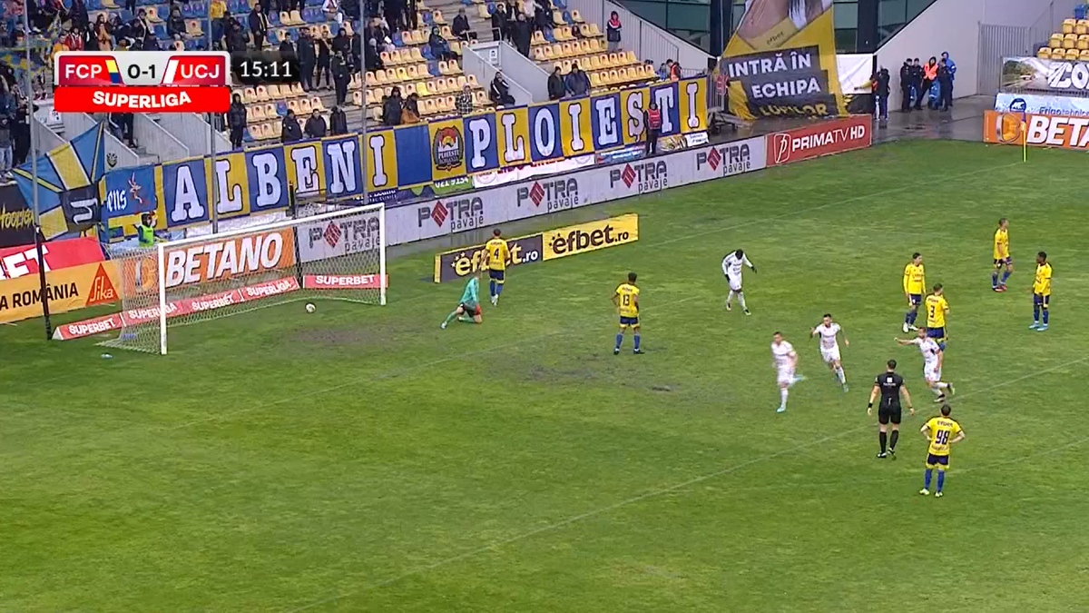 Dan Nistor, gol pentru U Cluj cu Petrolul