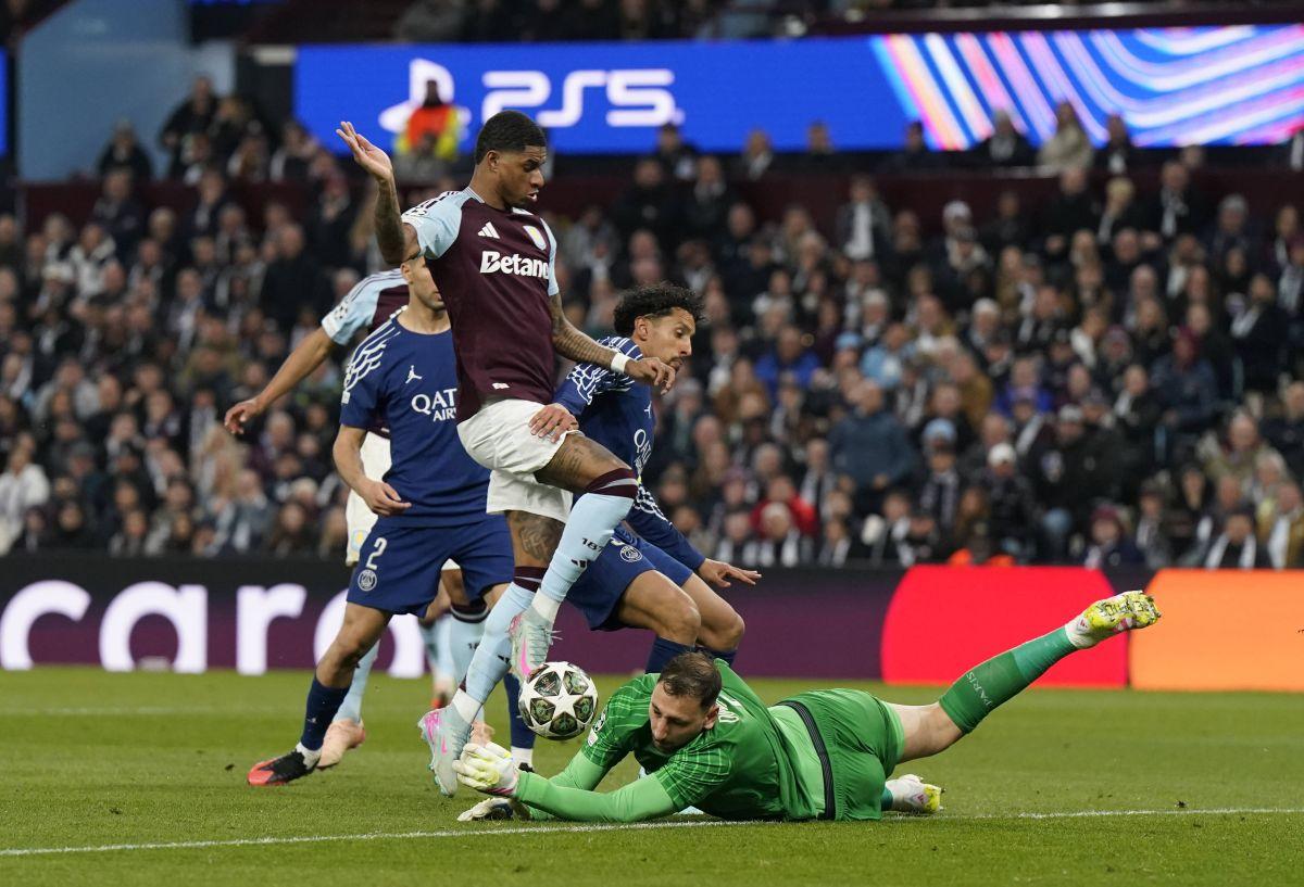 Gianluigi Donnarumma a fost din nou miraculos în poarta lui PSG pe Villa Park