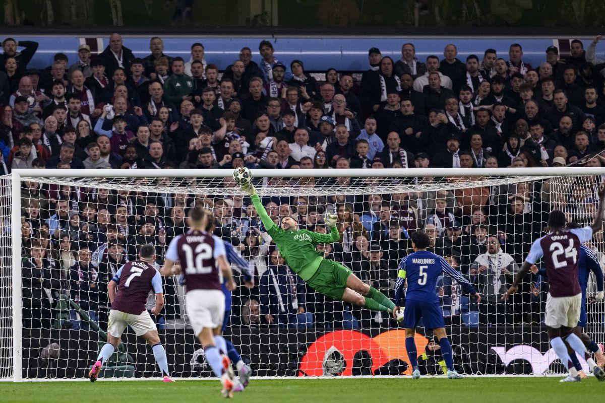 Gianluigi Donnarumma a fost din nou miraculos în poarta lui PSG pe Villa Park